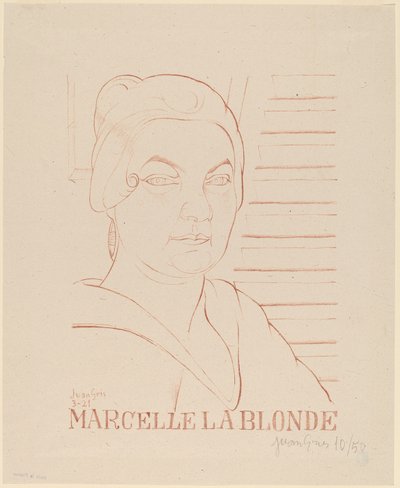 金发女郎Marcelle 作者 胡安·格里斯