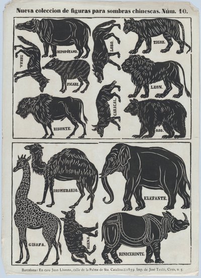 中国皮影戏的第10张图，1859年。 作者 胡安·洛伦斯