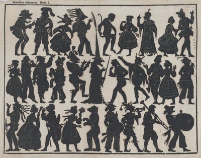 中国皮影戏图1张，约1850-70年。 作者 胡安·洛伦斯
