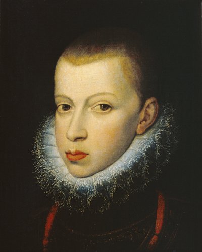 西班牙和葡萄牙国王菲利普三世（Philip II）1578-1621的肖像 作者 胡安·潘托佳·德拉克鲁兹