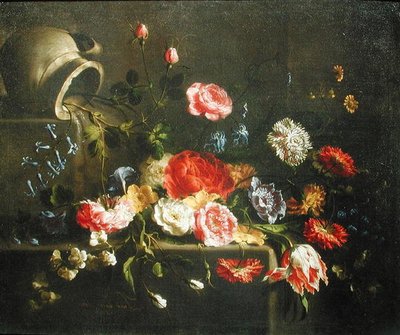 鲜花从投手堕落，1665年 作者 胡安·德·阿雷利亚诺