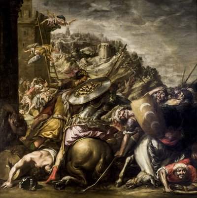 巴洛克：击败撒拉逊人巴尔德斯·莱尔，胡安·德（1622-1690） 作者 Juan de Valdes Leal