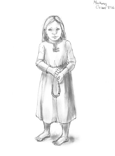 盎格鲁-撒克逊女孩，约5-10世纪，约1990-2010年 作者 朱迪思·多比