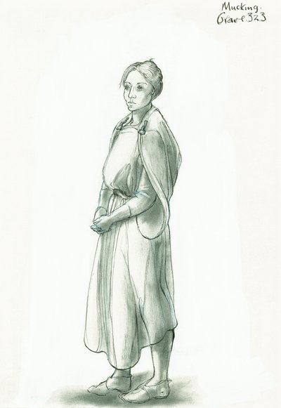 盎格鲁-撒克逊妇女，约5-10世纪，约1990-2010年 作者 朱迪思·多比