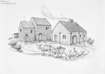 贝克里教堂，格拉斯顿伯里，约5-6世纪，1990-2010年 作者 朱迪思·多比