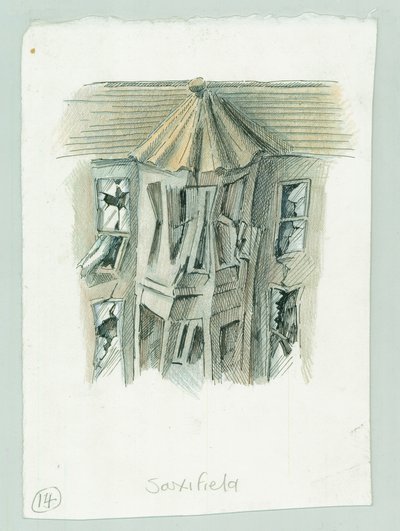 德国海军对北约克郡斯卡伯勒的轰击，1914年。 作者 朱迪思·多比