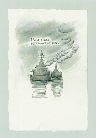 德国海军对北约克郡斯卡伯勒的轰击，1914年。 作者 朱迪思·多比