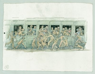 德国海军对北约克郡斯卡伯勒的轰击，1914年。 作者 朱迪思·多比