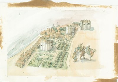 希望剧院、玫瑰剧院和环球剧院，南华克，伦敦，约1647年。 作者 朱迪思·多比