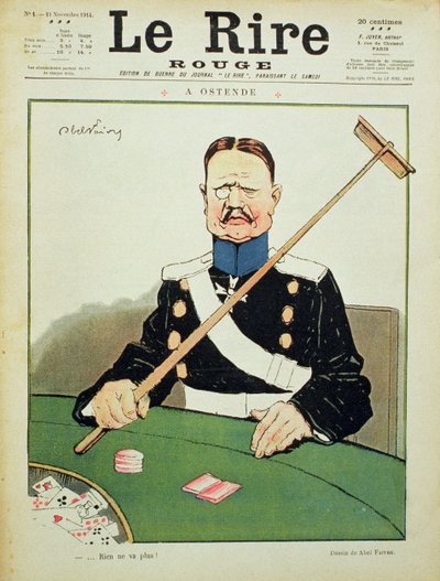 1915年11月21日，“红色笑声”的封面“没什么可去的” 作者 朱尔斯·亚伯·费弗尔