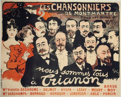 Les Chansonniers de Montmartre ，约1890年。 作者 儒勒·亚历山大·格林