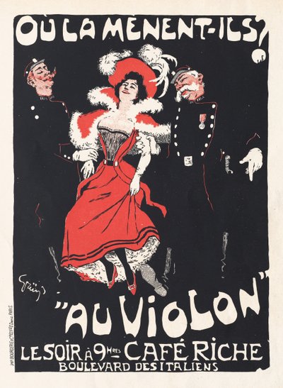 他们把它带到哪里去了？Au Violon, 1897. 作者 儒勒·亚历山大·格林