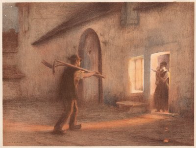 田野归来，1898-1899年。 作者 朱尔斯·亚历克西斯·穆尼耶