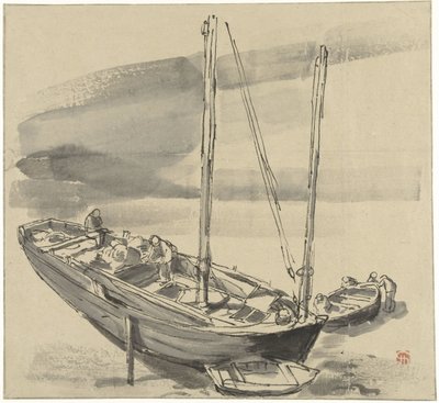 格兰坎普（卡尔瓦多斯）的船只 作者 朱尔斯·查德尔