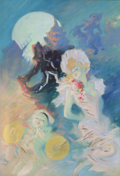 疯狂的幸福（纸上粉彩） 作者 朱尔斯·切雷特（Jules Cheret）