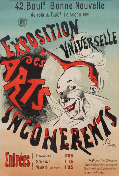 世界合作艺术博览会，1889年。 作者 朱尔斯·切雷特（Jules Cheret）