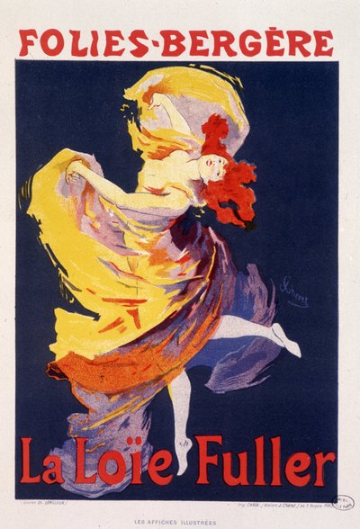 Folies Bergere 的 Loie Fuller - Jules Cheret, c. 1890年 作者 朱尔斯·切雷特（Jules Cheret）
