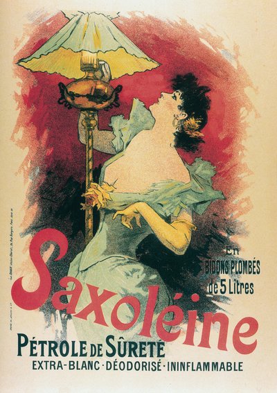 "Saxolein" 1891年（石版画 作者 朱尔斯·切雷特（Jules Cheret）