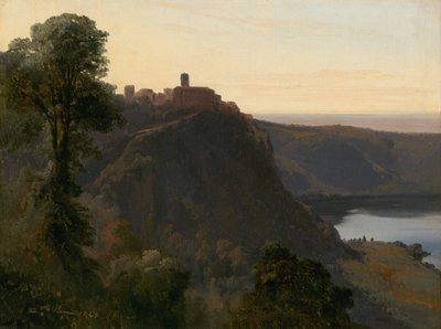 内米湖的景色，1843年。 作者 朱尔斯·柯尼特（Jules Coignet）