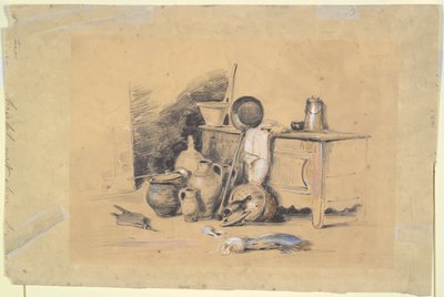 风景（正面）；静物（背面） 作者 朱尔斯·杜佩