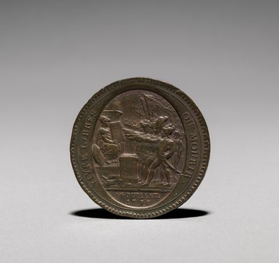 勋章：五索尔，由蒙内隆兄弟公司发行，巴黎，1792年。 作者 朱尔斯·杜佩
