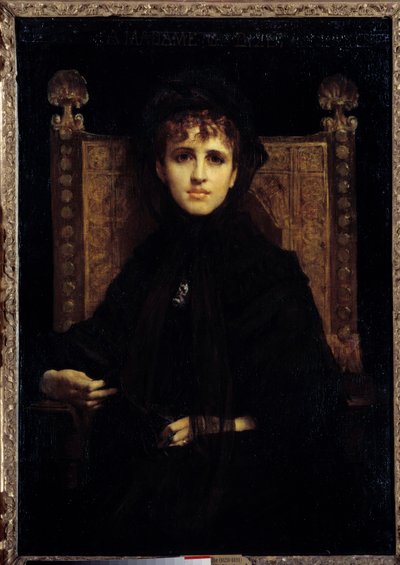 Portrait of Madame Georges Bizet (1849-1926). Painting by Jules Elie Delaunay (1828 - 1891) 作者 朱尔斯·埃利·德劳内