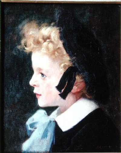 画家之子Marcel Renoux的肖像 作者 Jules Ernest Renoux