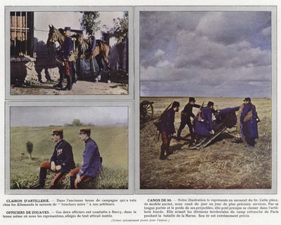 炮兵号角，90号大炮，Zouaves军官 作者 Jules Gervais Courtellemont
