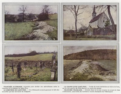 German Tranchee，Saint-Prix Chapel，Saint-Prix Cemetary，French Tranche 作者 Jules Gervais Courtellemont