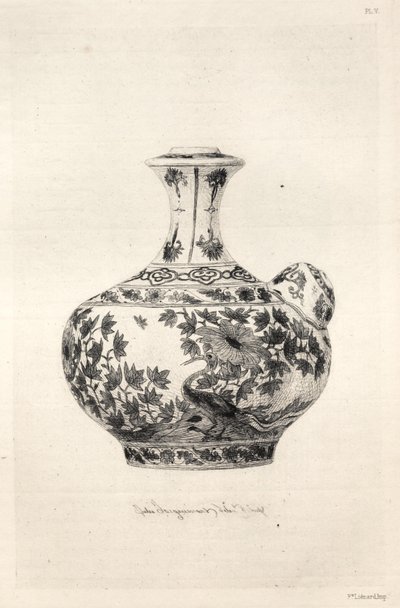 陶瓷艺术史：陶瓷艺术史：对古今中外陶瓷的描述性和哲学研究》：波斯：软瓷--"西摩格 "纹饰（图版 VI） 作者 儒勒·雅克马尔