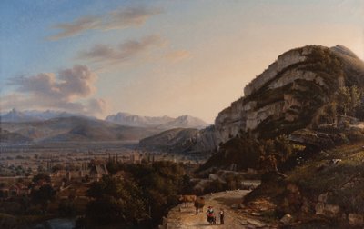 萨塞纳奇视图 1857（布面油画） 作者 儒勒·让·巴蒂斯特·盖迪