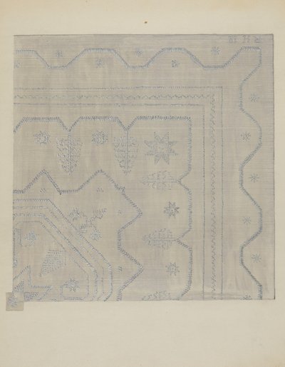 坎德威克编织的盖毯，约1936年。 作者 儒勒·勒费弗尔