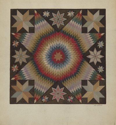 带钩地毯，约1936年。 作者 儒勒·勒费弗尔