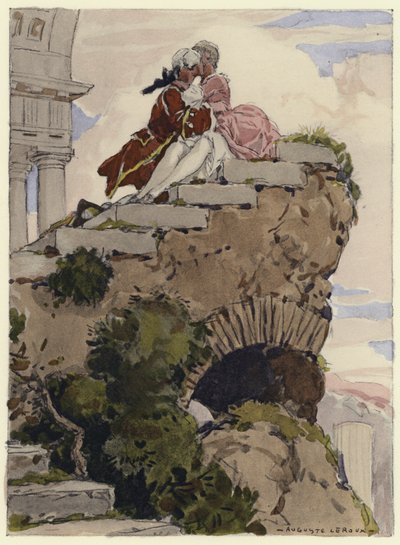 卡萨诺瓦回忆录插图（彩色石版印刷） 作者 儒勒·玛丽·奥古斯特·勒鲁