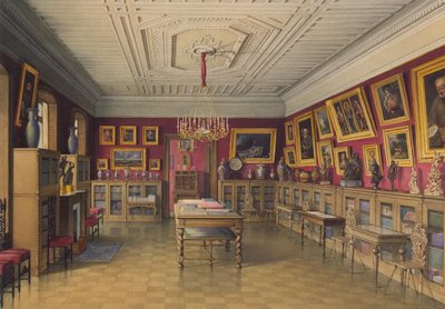 圣彼得堡的斯特罗加诺夫宫。图书馆，1865年 作者 朱尔斯·梅布伦（Jules Mayblum）