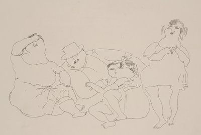 家族，约1923年-25年（litho） 作者 朱尔斯·帕辛
