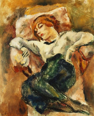 埃尔米恩休息； Hermine Reposant，1916年 作者 朱尔斯·帕辛