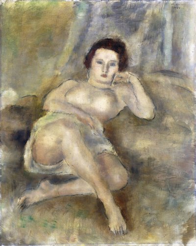 斜倚的女孩，1925年 作者 朱尔斯·帕辛