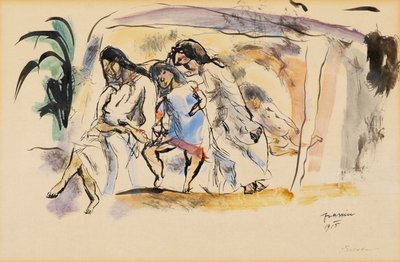 Siesta，1915年（纸上厕所） 作者 朱尔斯·帕辛