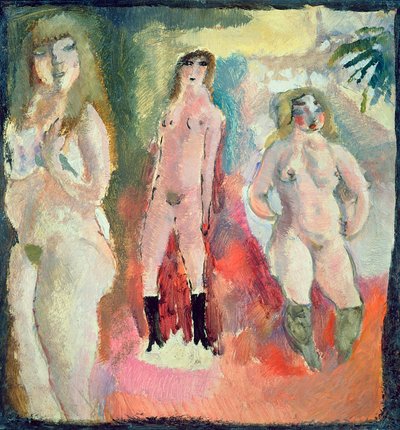 三个裸体女人，1909年（纸箱油） 作者 朱尔斯·帕辛