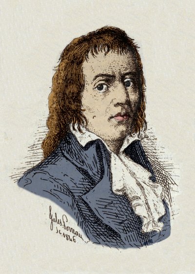 法国大革命：Jules Porreau 的“Francois Babeuf dit Gracchus（1760-1797）革命的肖像” 作者 朱尔斯·波罗（Jules Porreau）