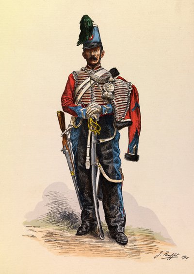 Jules Rouffet (1862-1931) 大约 1845 年创作的骑兵准将肖像，私人收藏 作者 Jules Rouffet