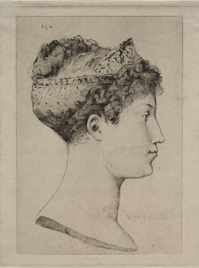 玛丽·路易斯（Marie Louise），1860年创作的个人资料。 作者 朱尔斯·德·冈古特