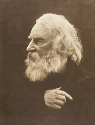 亨利-沃兹沃思-朗费罗，1868年，1875年印刷。 作者 Julia Margaret Cameron