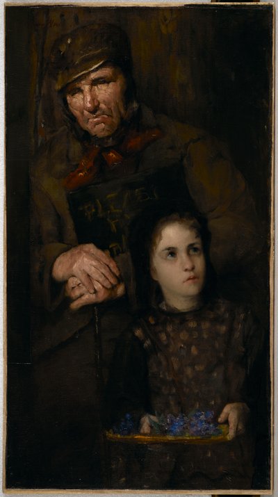 花卖家，c.1879 作者 朱利安·奥尔登·威尔