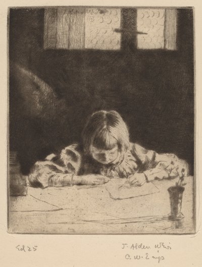 小学生》，1890年。 作者 朱利安·奥尔登·威尔