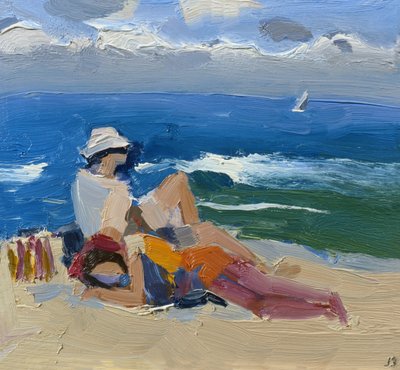 海边人物，圣艾夫斯（船上有油） 作者 朱利安·贝利（Julian Bailey）