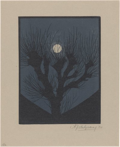 月夜 作者 Julie de Graag（艺术家签名）
