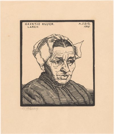 Geertje Kuijer 肖像 作者 Julie de Graag（艺术家签名）