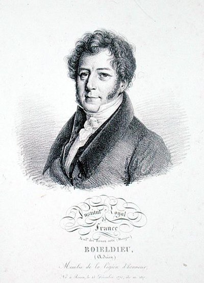 Francois Adrien Boieldieu (1775-1834) 1828 (石版画) 作者 朱利安·利奥波德（之后）博伊（Boilly）